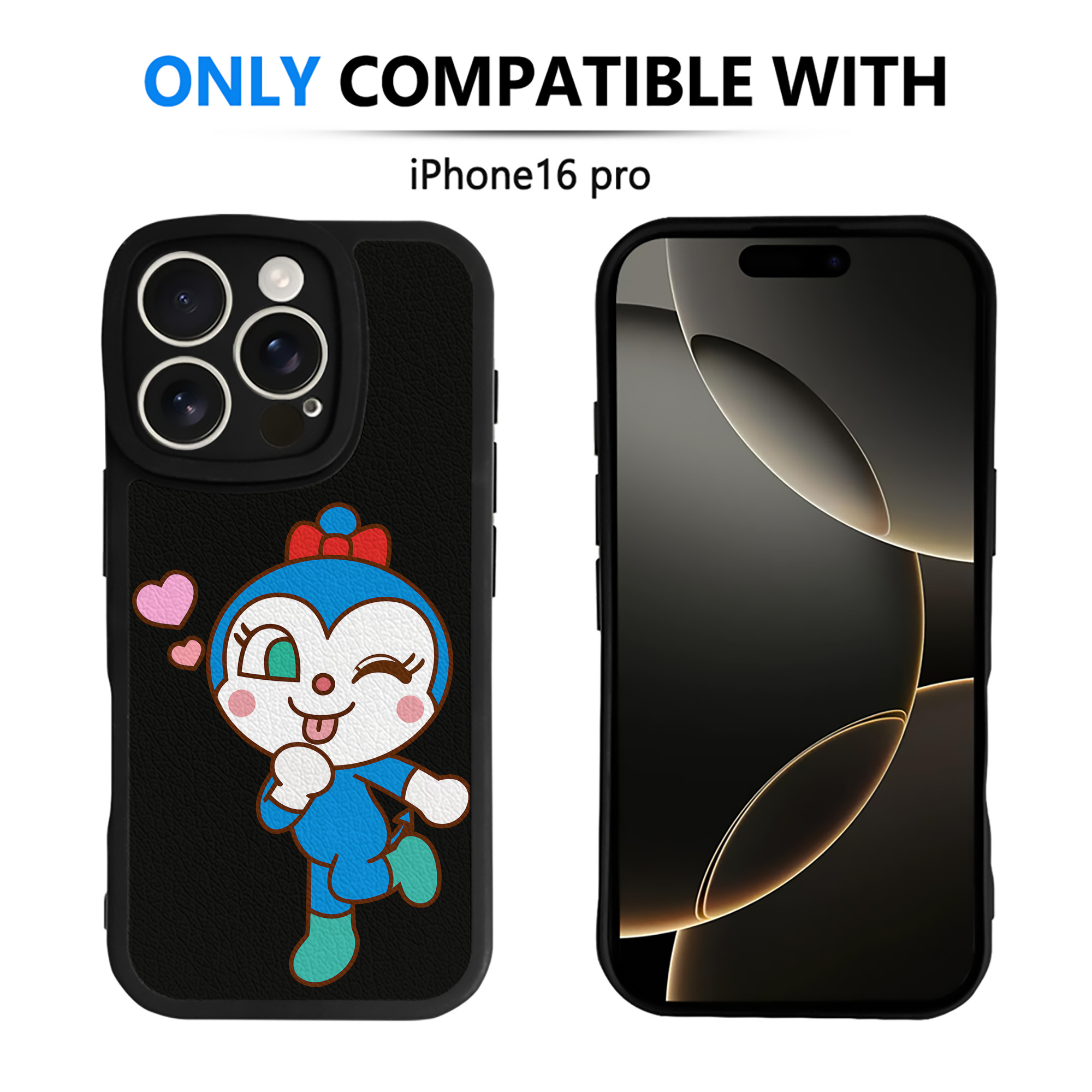 （画像用） アンパンマン Anpanman 【iPhone 16シリーズ対応】シリコンスマホケース（レザー調） 材質：シリコン
